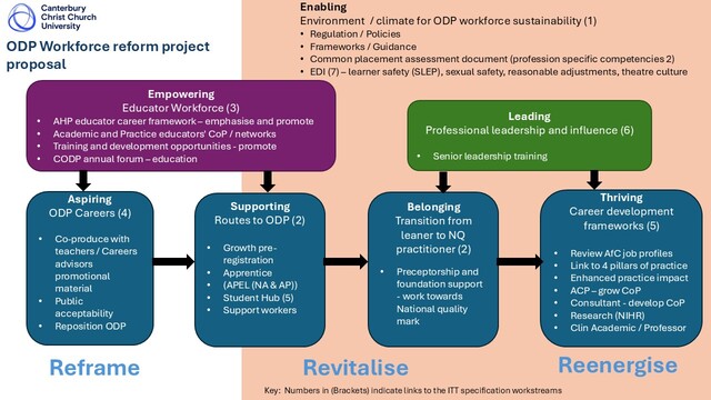 ODP workforce reform project 2025 26 CCCU visual graph